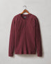 Men's Waffle Long Sleeve Henley - Zinfandel